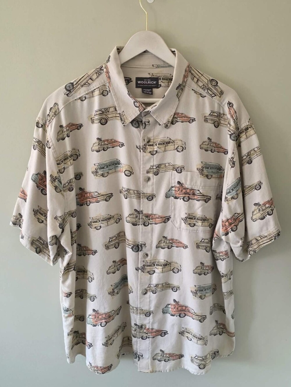 NWOT Woolrich XL Vintage 90s Retro Button Down Shirt Eclectic Grandpa Artsy